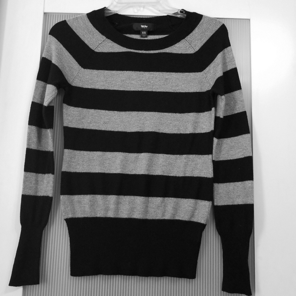 Black & Gray Striped Sweater